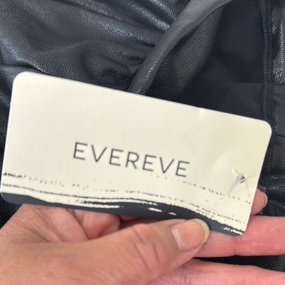 EVEREVE COMMANDO Black Faux Leather Joggers Size XS NWT - Picture 5 of 6